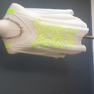 Just me sheer cold shoulder pullover top size medium